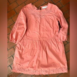 Gorgeous eyelet Dress w pockets, 100% cotton S L’atelierd. From London